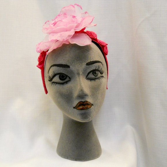 Pink Roses Headband - Picture 1 of 5